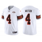 Men's Cleveland Browns #4 Deshaun Watson White 1946 Collection Vapor Untouchable Limited Stitched Jersey