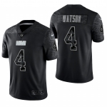 Men's Womens Youth Kids Cleveland Browns #4 Deshaun Watson Black RFLCTV Limited Nike Jersey