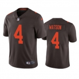 Men's Womens Youth Kids Cleveland Browns #4 Deshaun Watson Brown Color Rush Vapor Untouchable Limited Stitched jersey