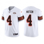 Men's Womens Youth Kids Cleveland Browns #4 Deshaun Watson White 1946 Collection Vapor Untouchable Limited Stitched Jersey