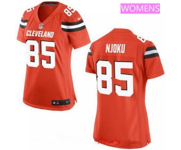 Women's 2017 NFL Draft Cleveland Browns #85 David Njoku Orange Alternate Stitched NFL Nike Game Jersey