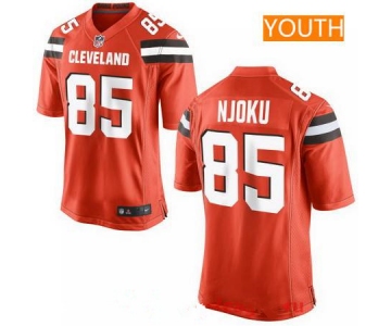 Youth 2017 NFL Draft Cleveland Browns #85 David Njoku Orange Alternate Stitched NFL Nike Game Jersey