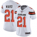Nike Cleveland Browns #21 Denzel Ward White Women's Stitched NFL Vapor Untouchable Limited Jersey