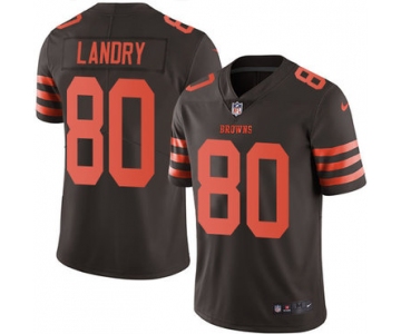 Nike Browns #80 Jarvis Landry Brown Youth Stitched NFL Limited Rush Jersey