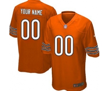 Kids' Nike Chicago Bears Customized Orange Game Jersey