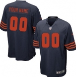 Men's Nike Chicago Bears Customized Blue With Orange Game Jersey