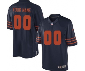 Men's Nike Chicago Bears Customized Blue With Orange Limited Jersey