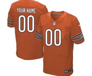 Men's Nike Chicago Bears Customized Orange Elite Jersey