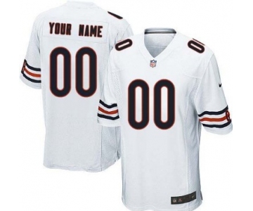 Men's Nike Chicago Bears Customized White Game Jersey