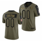 Men's Olive Chicago Bears ACTIVE PLAYER Custom 2021 Salute To Service Limited Stitched Jersey