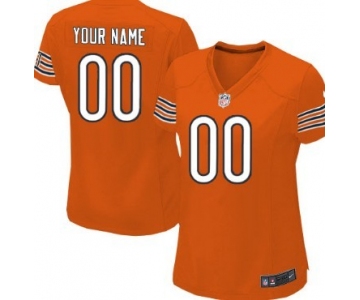 Women's Nike Chicago Bears Customized Orange Game Jersey