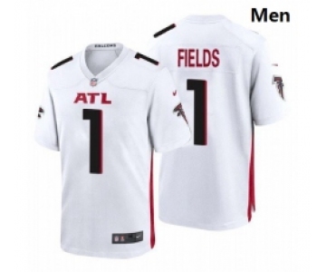 Men Atlanta Falcons #1 Justin Fields White 2021 Draft Jersey
