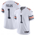 Men's Womens Youth Kids Chicago Bears #1 Justin Fields White Vapor Untouchable Stitched NFL Nike Limited Jersey
