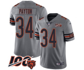 Bears #34 Walter Payton Silver Men's Stitched Football Limited Inverted Legend 100th Season Jersey