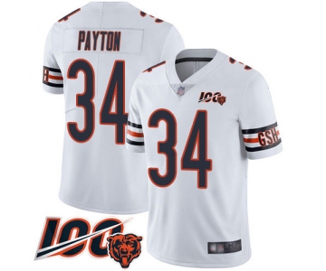 Bears #34 Walter Payton White Men's Stitched Football 100th Season Vapor Limited Jersey