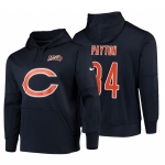 Chicago Bears #34 Walter Payton Nike NFL 100 Primary Logo Circuit Name & Number Pullover Hoodie Navy