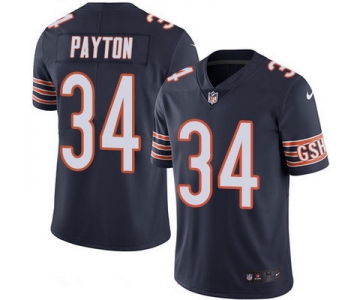 Men's Chicago Bears #34 Walter Payton Navy Blue 2016 Color Rush Stitched NFL Nike Limited Jersey