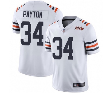 Men's Chicago Bears #34 Walter Payton Nike White 2019 100th Season Alternate Classic Retired Player Limited Jersey