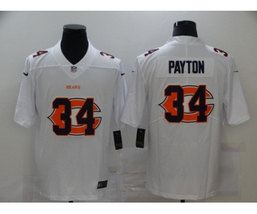 Men's Chicago Bears #34 Walter Payton White 2020 Shadow Logo Vapor Untouchable Stitched NFL Nike Limited Jersey