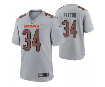 Men's Womens Youth Kids Chicago Bears #34 Walter Payton Game Gray Atmosphere Jersey