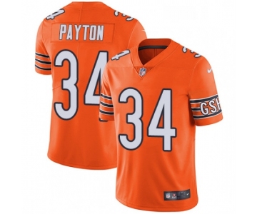 Men's Womens Youth Kids Chicago Bears #34 Walter Payton Orange Vapor Untouchable Limited Stitched Jersey