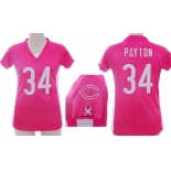 Nike Chicago Bears #34 Walter Payton 2012 Pink Womens Draft Him II Top Jersey