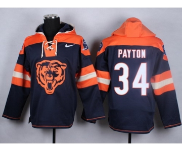 Nike Chicago Bears #34 Walter Payton 2014 Blue Hoodie