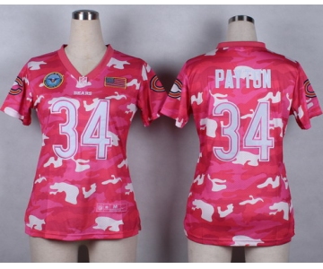 Nike Chicago Bears #34 Walter Payton 2014 Salute to Service Pink Camo Womens Jersey