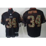 Nike Chicago Bears #34 Walter Payton Black With Camo Elite Jersey