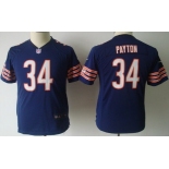 Nike Chicago Bears #34 Walter Payton Blue Game Kids Jersey