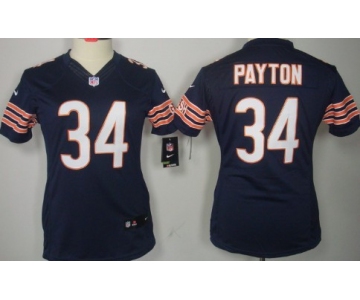 Nike Chicago Bears #34 Walter Payton Blue Limited Womens Jersey