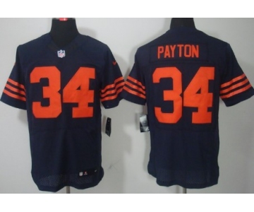 Nike Chicago Bears #34 Walter Payton Blue With Orange Elite Jersey
