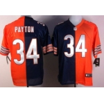 Nike Chicago Bears #34 Walter Payton Blue/Orange Two Tone Elite Jersey