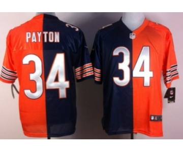 Nike Chicago Bears #34 Walter Payton Blue/Orange Two Tone Elite Jersey