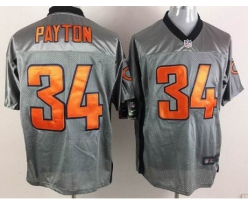 Nike Chicago Bears #34 Walter Payton Gray Shadow Elite Jersey