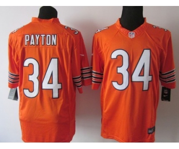 Nike Chicago Bears #34 Walter Payton Orange Limited Jersey