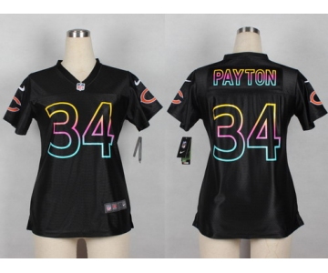 Nike Chicago Bears #34 Walter Payton Pro Line Black Fashion Womens Jersey