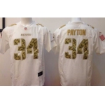 Nike Chicago Bears #34 Walter Payton Salute to Service White Game Jersey