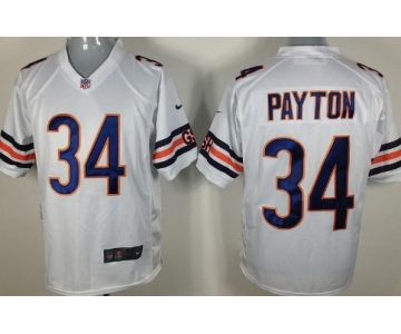 Nike Chicago Bears #34 Walter Payton White Game Jersey