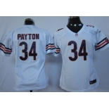 Nike Chicago Bears #34 Walter Payton White Game Womens Jersey