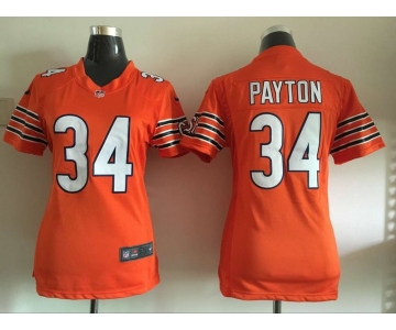 Women's Chicago Bears #34 Walter Payton Nike Orange Game Jersey