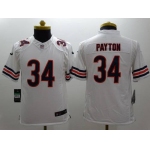 Youth Chicago Bears #34 Walter Payton Nike White Limited Jersey