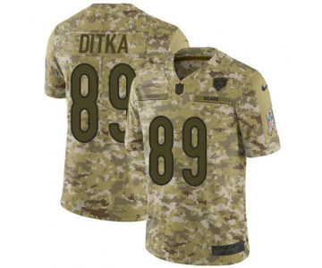 Nike Bears #89 Mike Ditka Camo Men's Stitched NFL Limited 2018 Salute To Service Jersey