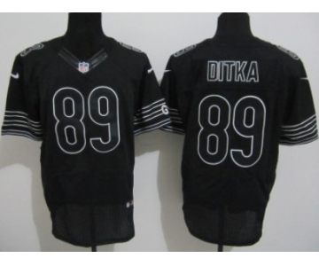 Nike Chicago Bears #89 Mike Ditka Black Elite Jersey