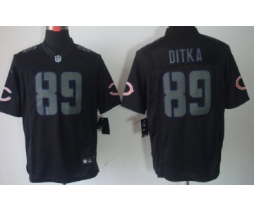 Nike Chicago Bears #89 Mike Ditka Black Impact Limited Jersey
