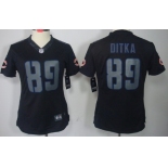 Nike Chicago Bears #89 Mike Ditka Black Impact Limited Womens Jersey