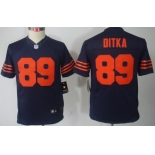 Nike Chicago Bears #89 Mike Ditka Blue With Orange Limited Kids Jersey