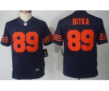 Nike Chicago Bears #89 Mike Ditka Blue With Orange Limited Kids Jersey