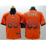 Nike Chicago Bears #89 Mike Ditka Drift Fashion Orange Elite Jersey