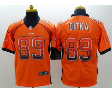 Nike Chicago Bears #89 Mike Ditka Drift Fashion Orange Elite Jersey